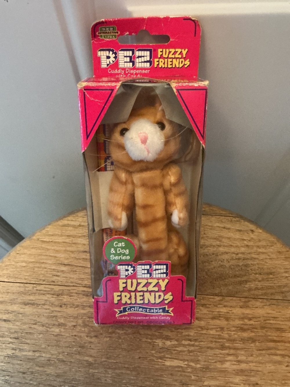 Vintage PEZ Puff The Cat Fuzzy Friends Collectable Cuddly Dispenser